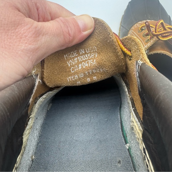 LL Bean Bean Boots Gumshoes Rubber Duck Boots Men’s Size 8 Winter Rain 175060 - Picture 8 of 9